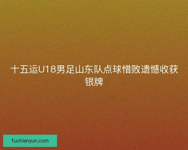 十五运U18男足山东队点球惜败遗憾收获银牌